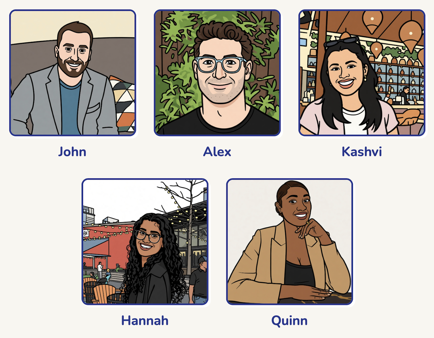 Yogen founding team members: John, Ioannis, Anthony, Wayne, and James